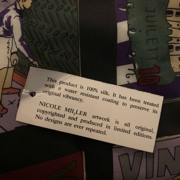 VINTAGE Nicole Miller crossbody bag silk leather - Picture 7 of 8